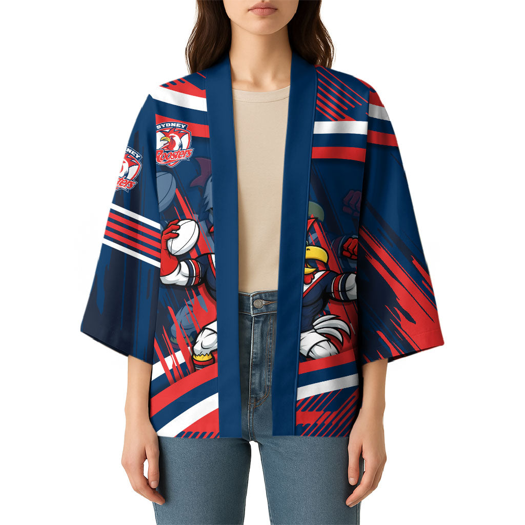 Roosters Rugby Mascot Kimono Fierce Athlete Graphic in Sports Style
