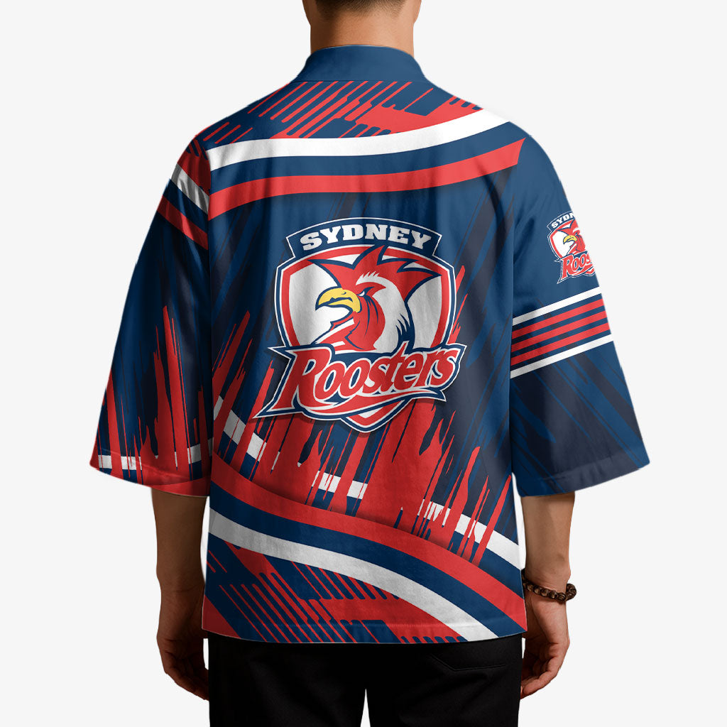 Roosters Rugby Mascot Kimono Fierce Athlete Graphic in Sports Style
