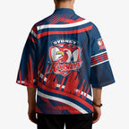Roosters Rugby Mascot Kimono Fierce Athlete Graphic in Sports Style