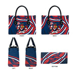 Roosters Rugby Mascot Leather Bag Fierce Athlete Graphic in Sports Style