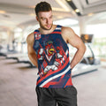Roosters Rugby Mascot Men Tank Top Fierce Athlete Graphic in Sports Style