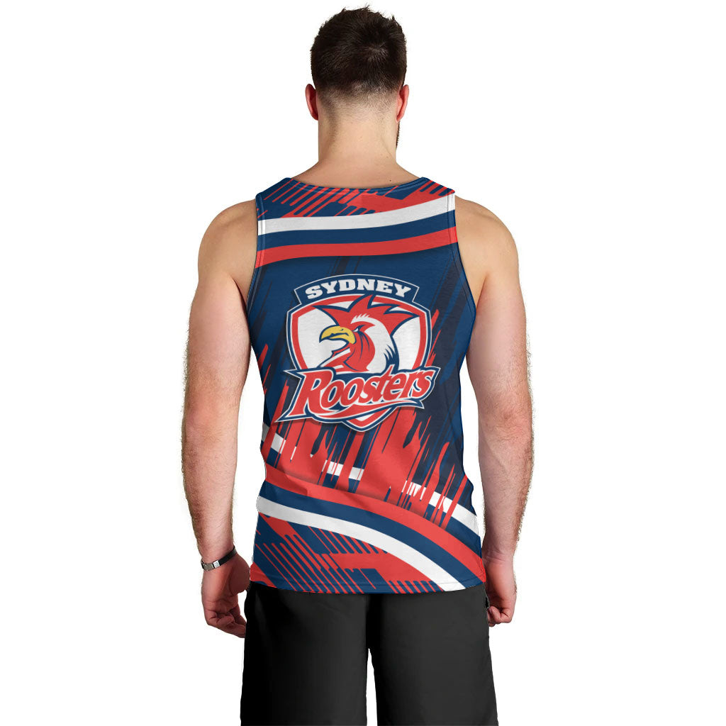 Roosters Rugby Mascot Men Tank Top Fierce Athlete Graphic in Sports Style