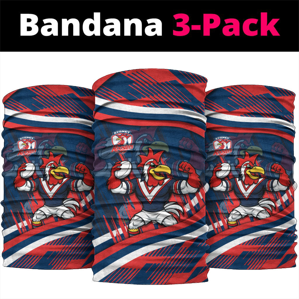 Roosters Rugby Mascot Neck Gaiter Fierce Athlete Graphic in Sports Style