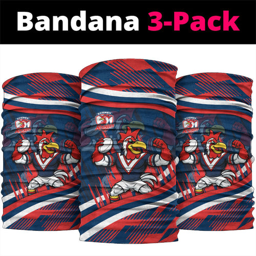 Roosters Rugby Mascot Neck Gaiter Fierce Athlete Graphic in Sports Style