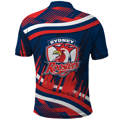 Roosters Rugby Mascot Polo Shirt Fierce Athlete Graphic in Sports Style