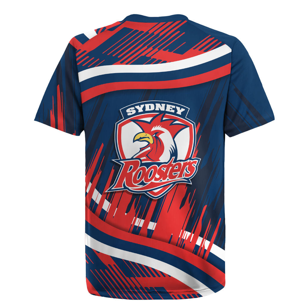 Roosters Rugby Mascot Rugby Jersey Fierce Athlete Graphic in Sports Style