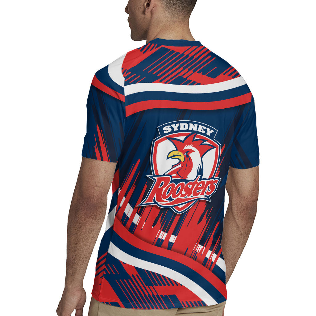 Roosters Rugby Mascot Rugby Jersey Fierce Athlete Graphic in Sports Style