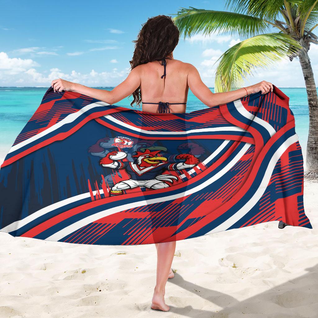 Roosters Rugby Mascot Sarong Fierce Athlete Graphic in Sports Style