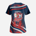 Roosters Rugby Mascot Scrub Top Fierce Athlete Graphic in Sports Style
