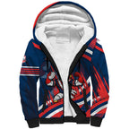 Roosters Rugby Mascot Sherpa Hoodie Fierce Athlete Graphic in Sports Style
