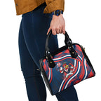 Roosters Rugby Mascot Shoulder Handbag Fierce Athlete Graphic in Sports Style