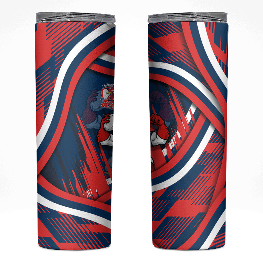 Roosters Rugby Mascot Skinny Tumbler Fierce Athlete Graphic in Sports Style