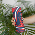Roosters Rugby Mascot Skinny Tumbler Fierce Athlete Graphic in Sports Style
