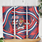 Roosters Rugby Mascot Skinny Tumbler Fierce Athlete Graphic in Sports Style