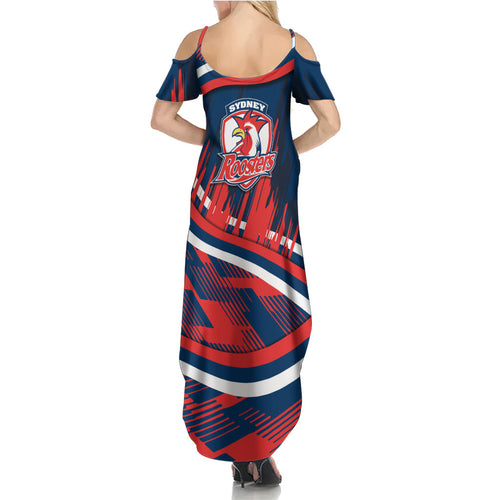 Roosters Rugby Mascot Summer Maxi Dress Fierce Athlete Graphic in Sports Style