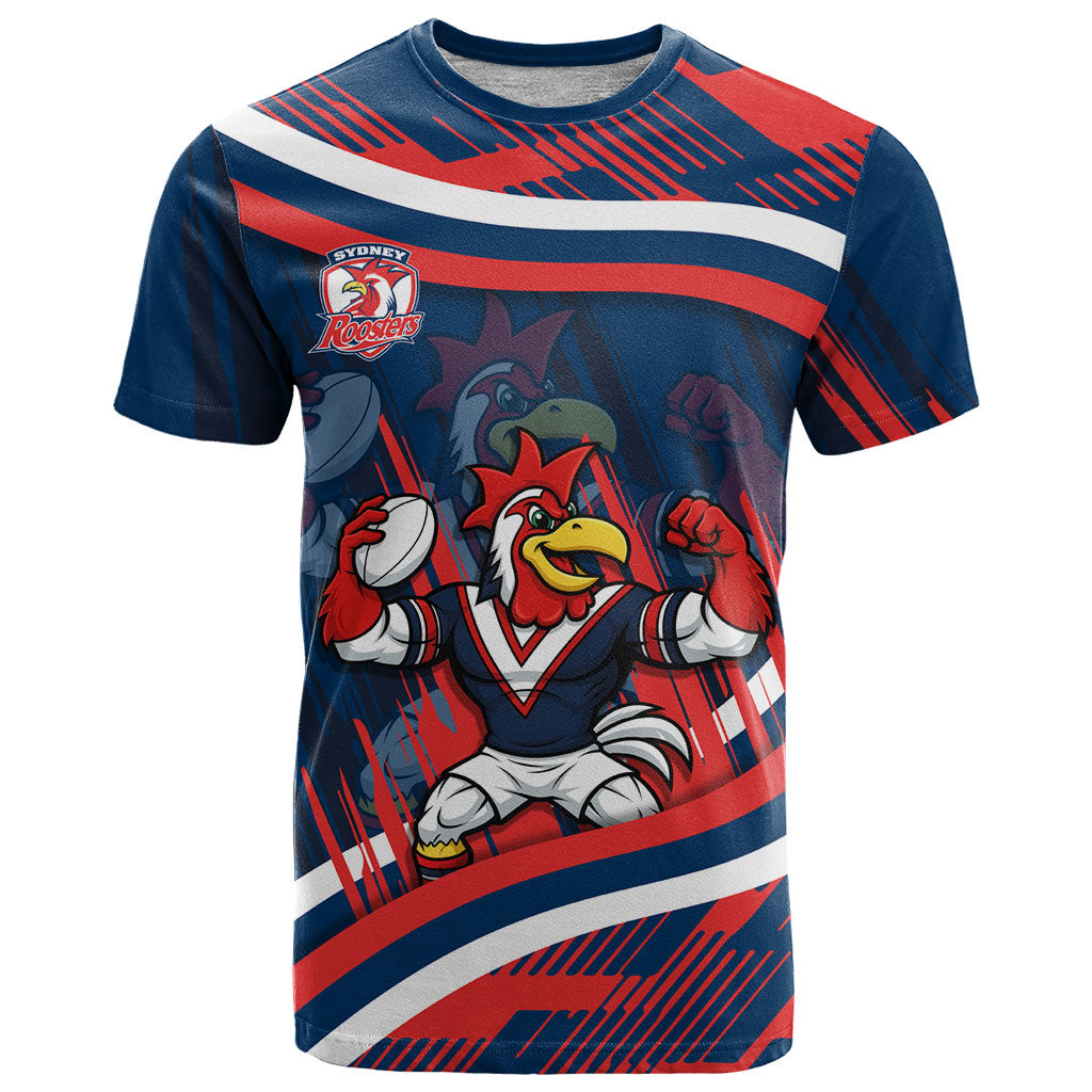 Roosters Rugby Mascot T Shirt Fierce Athlete Graphic in Sports Style