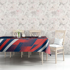 Roosters Rugby Mascot Tablecloth Fierce Athlete Graphic in Sports Style