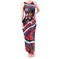 Roosters Rugby Mascot Tank Maxi Dress Fierce Athlete Graphic in Sports Style