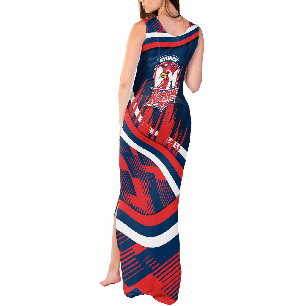 Roosters Rugby Mascot Tank Maxi Dress Fierce Athlete Graphic in Sports Style