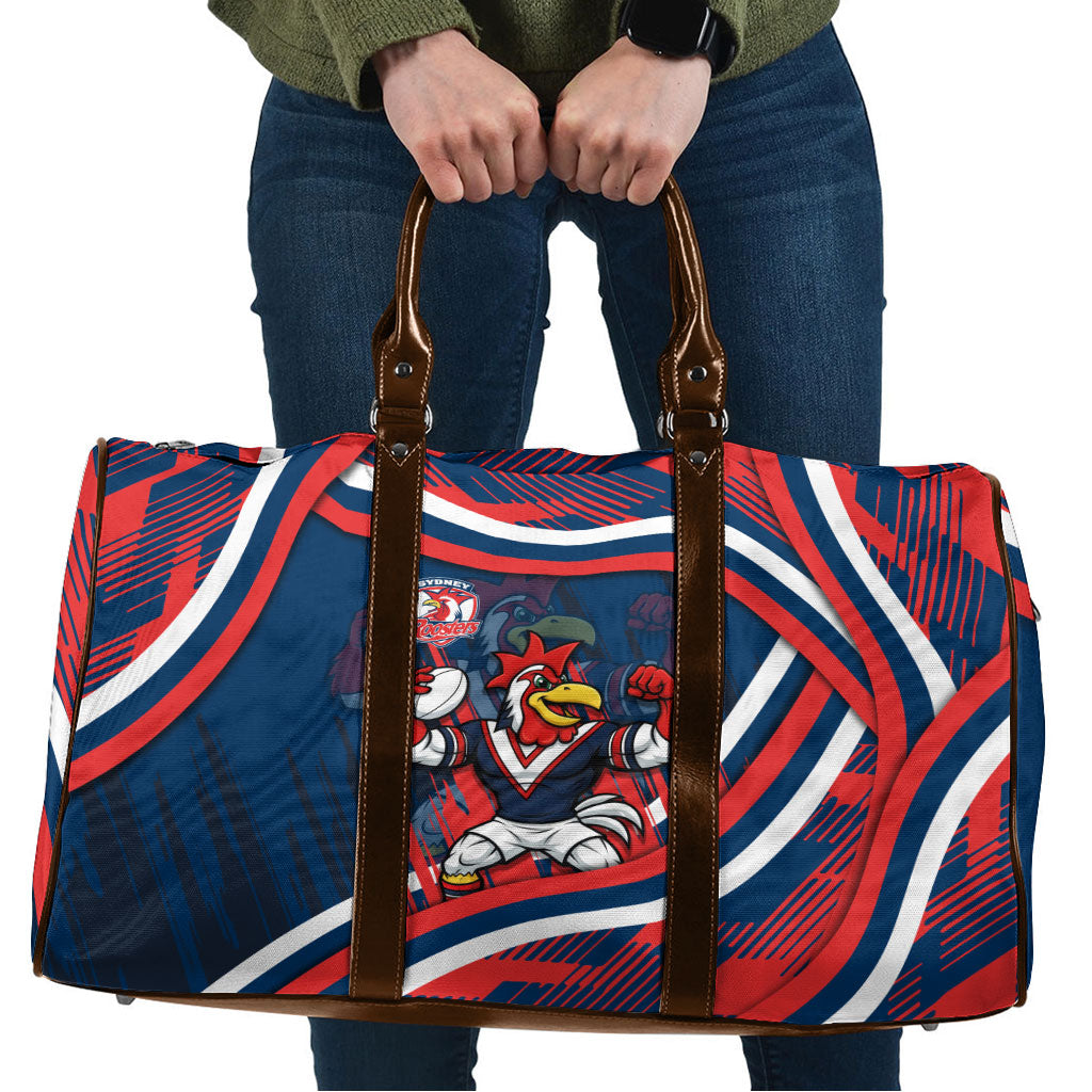 Roosters Rugby Mascot Travel Bag Fierce Athlete Graphic in Sports Style