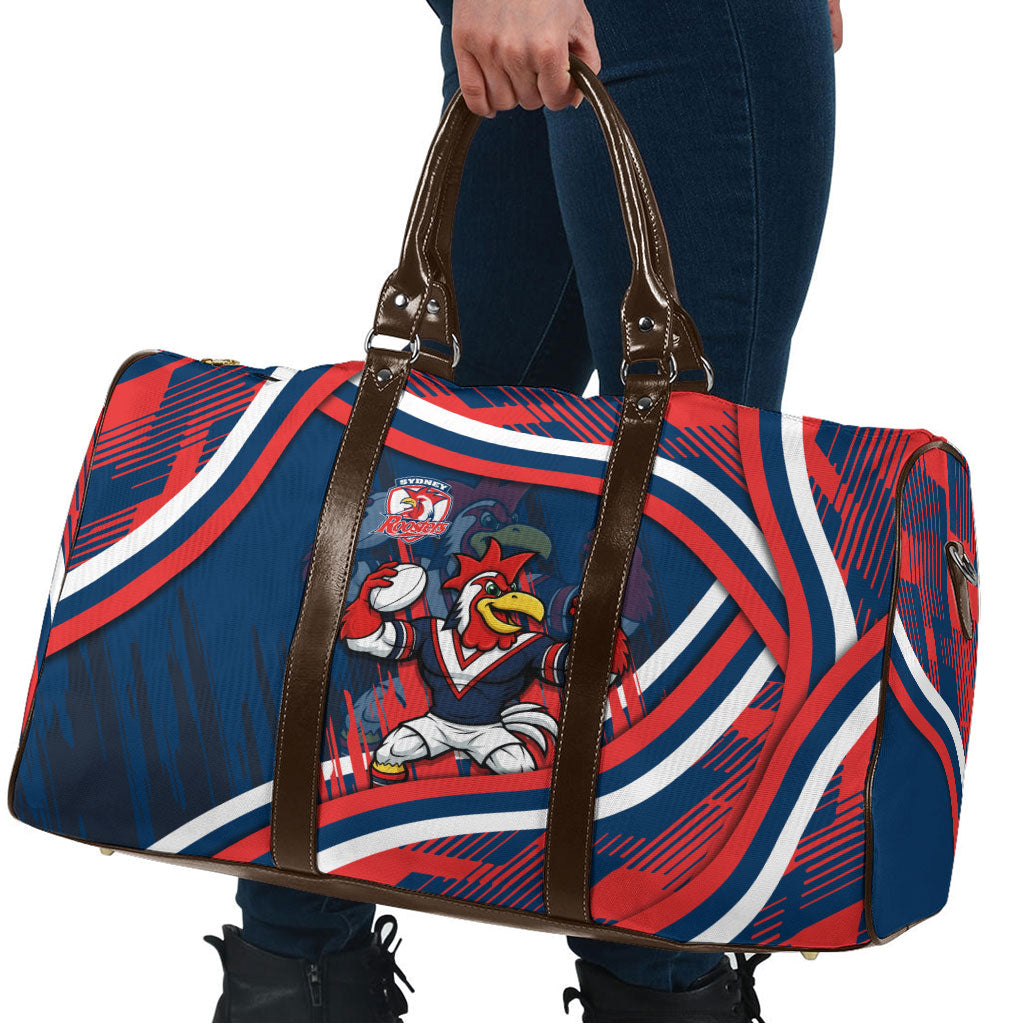 Roosters Rugby Mascot Travel Bag Fierce Athlete Graphic in Sports Style