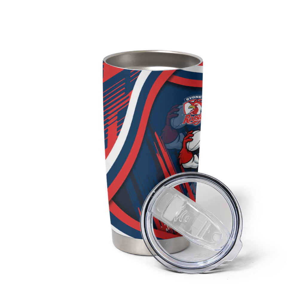 Roosters Rugby Mascot Tumbler Cup Fierce Athlete Graphic in Sports Style