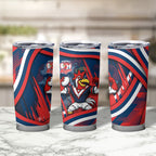 Roosters Rugby Mascot Tumbler Cup Fierce Athlete Graphic in Sports Style