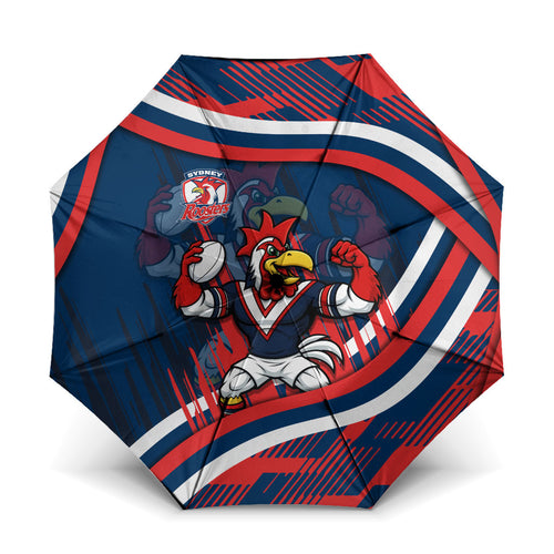 Roosters Rugby Mascot Umbrella Fierce Athlete Graphic in Sports Style