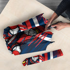 Roosters Rugby Mascot Umbrella Fierce Athlete Graphic in Sports Style