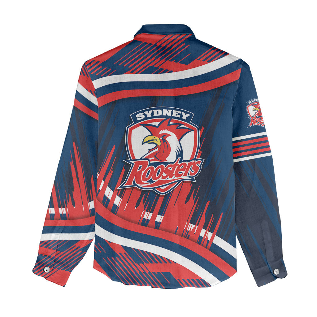Roosters Rugby Mascot Women Casual Shirt Fierce Athlete Graphic in Sports Style