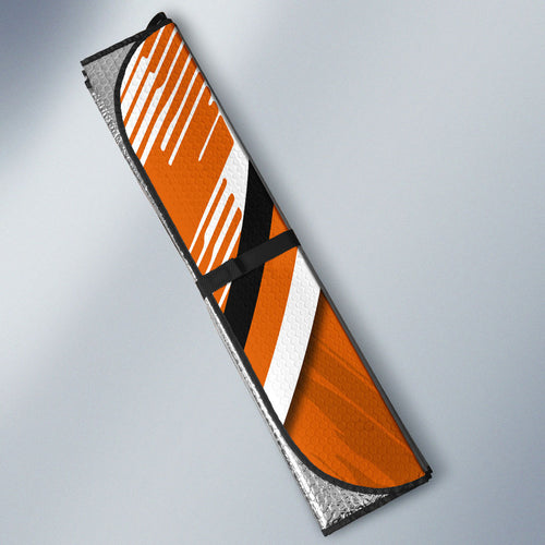 Wests Tigers Rugby Mascot Auto Sun Shade Fierce Athlete Graphic in Sports Style