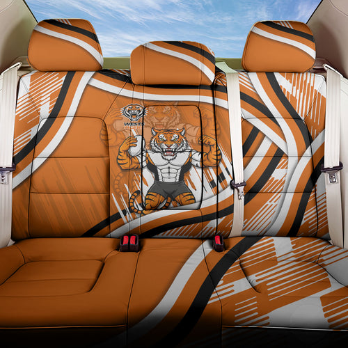 Wests Tigers Rugby Mascot Back Car Seat Cover Fierce Athlete Graphic in Sports Style
