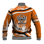 Wests Tigers Rugby Mascot Baseball Jacket Fierce Athlete Graphic in Sports Style
