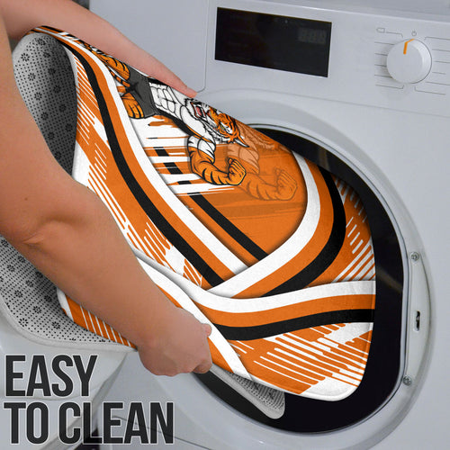 Wests Tigers Rugby Mascot Bathroom Set Fierce Athlete Graphic in Sports Style