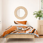 Wests Tigers Rugby Mascot Bedding Set Fierce Athlete Graphic in Sports Style
