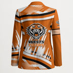 Wests Tigers Rugby Mascot Blazer Fierce Athlete Graphic in Sports Style
