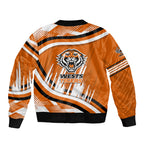 Wests Tigers Rugby Mascot Bomber Jacket Fierce Athlete Graphic in Sports Style