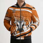 Wests Tigers Rugby Mascot Bomber Puffer Jacket Fierce Athlete Graphic in Sports Style