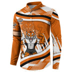 Wests Tigers Rugby Mascot Button Sweatshirt Fierce Athlete Graphic in Sports Style