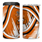 Wests Tigers Rugby Mascot 4 in 1 Can Cooler Tumbler Fierce Athlete Graphic in Sports Style
