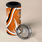 Wests Tigers Rugby Mascot 4 in 1 Can Cooler Tumbler Fierce Athlete Graphic in Sports Style