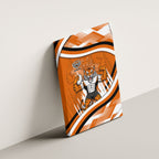 Wests Tigers Rugby Mascot Canvas Wall Art Fierce Athlete Graphic in Sports Style