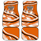 Wests Tigers Rugby Mascot Car Mats Fierce Athlete Graphic in Sports Style