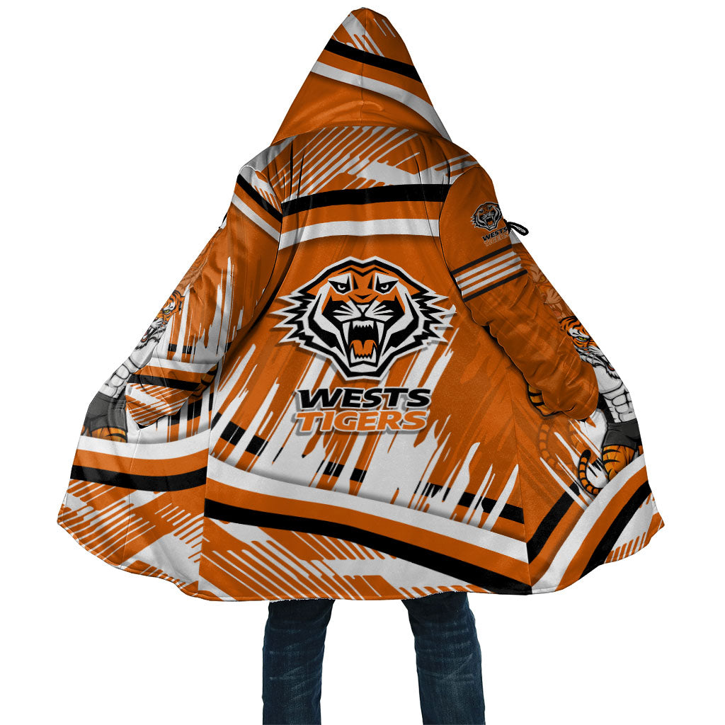 Wests Tigers Rugby Mascot Cloak Fierce Athlete Graphic in Sports Style