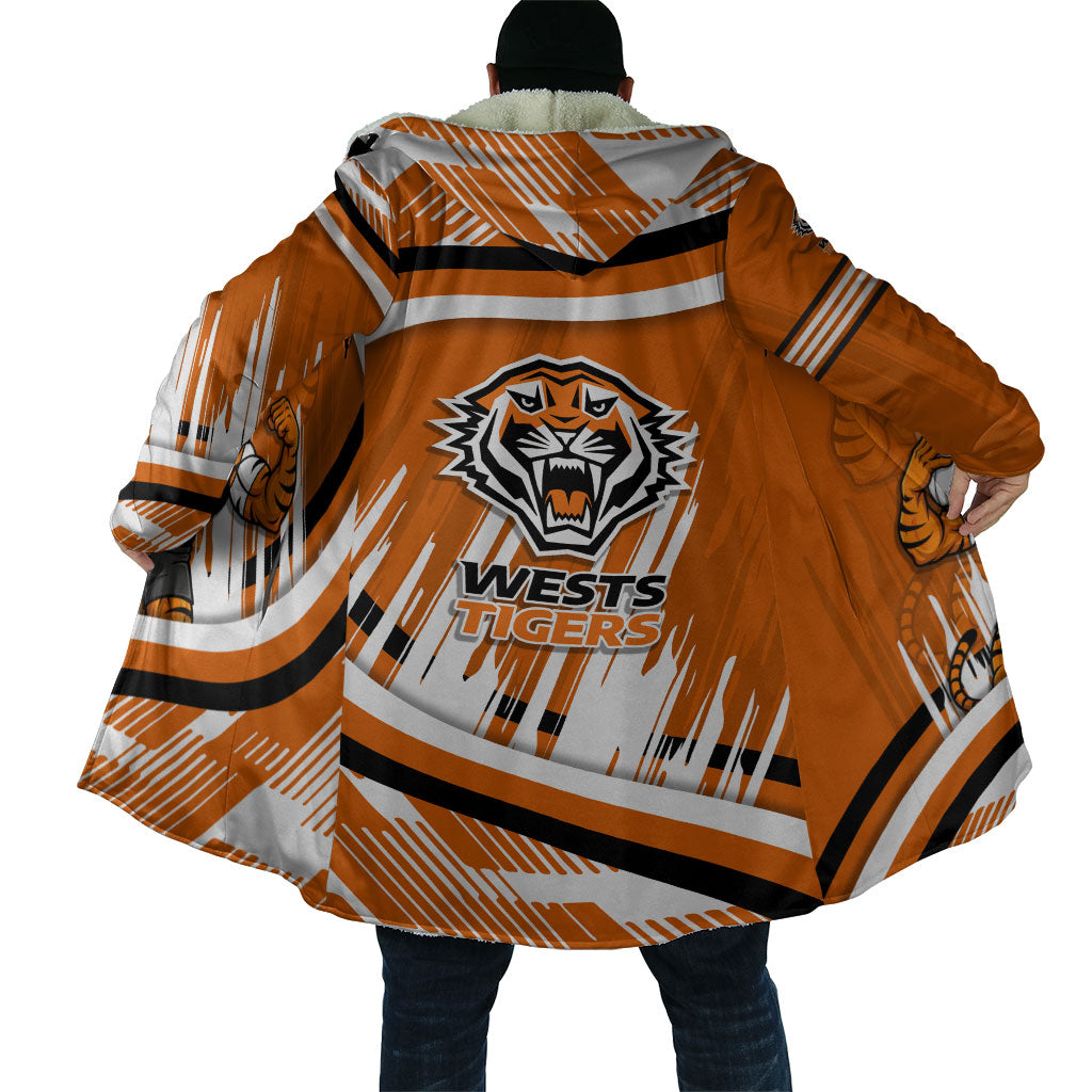 Wests Tigers Rugby Mascot Cloak Fierce Athlete Graphic in Sports Style