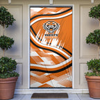 Wests Tigers Rugby Mascot Door Cover Fierce Athlete Graphic in Sports Style
