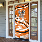 Wests Tigers Rugby Mascot Door Cover Fierce Athlete Graphic in Sports Style