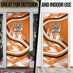 Wests Tigers Rugby Mascot Door Cover Fierce Athlete Graphic in Sports Style