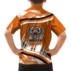 Wests Tigers Rugby Mascot Family Matching Mermaid Dress and Hawaiian Shirt Fierce Athlete Graphic in Sports Style