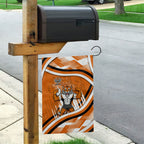 Wests Tigers Rugby Mascot Garden Flag Fierce Athlete Graphic in Sports Style
